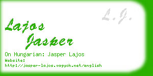 lajos jasper business card